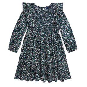 NWT Ralph Lauren Navy Floral Kids Dress Size Medium 8-10